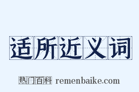 适所近义词是什么意思的图片